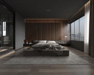 现代家居卧室3D模型下载